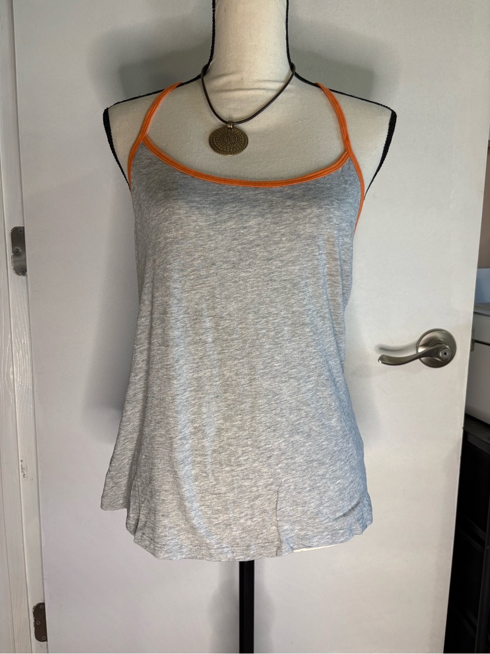 Joe Boxer Grey Tank with Orange Trim Racerback Cami